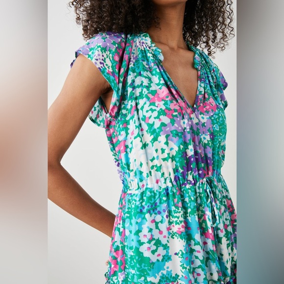 Rails Juni Midi Dress Gardenia Floral Sundress Tiered Ruffle Women’s Size XS - Picture 1 of 9